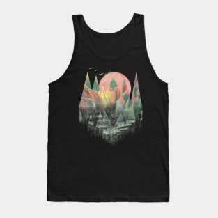 Abstract Candy Mountain Landscape Tank Top